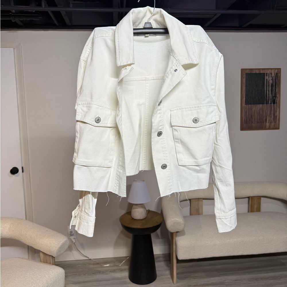 Love Tree Off-White Denim Jacket